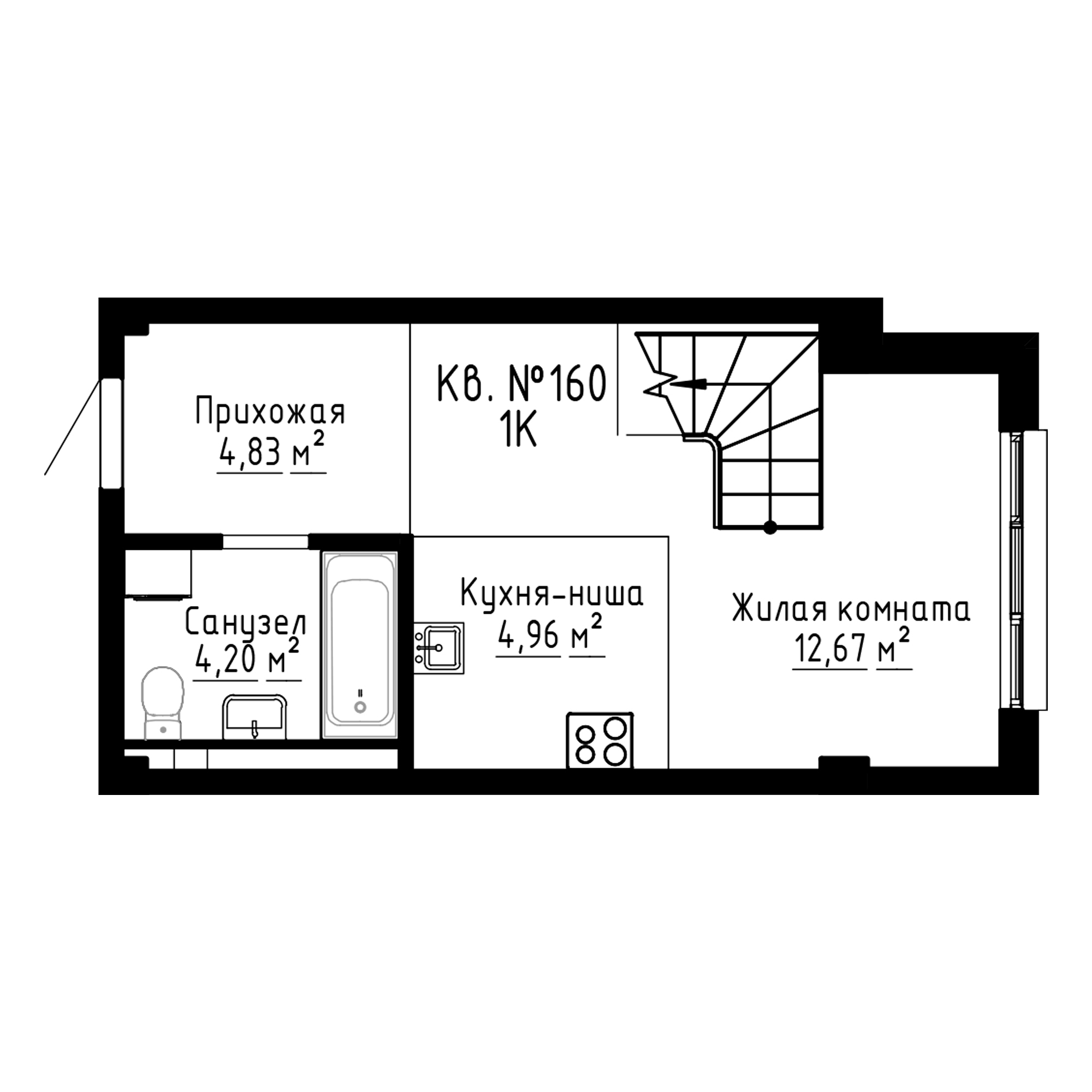 ЖК ДНС Сити (DNS Сити), 2-комн кв 37,3 м2, за 9 698 000 ₽, 1 этаж